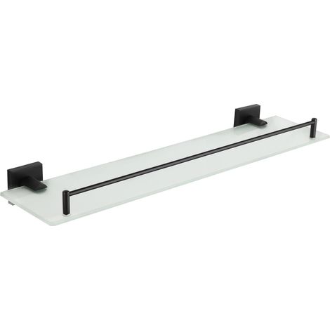 Mexen Rufo étagère murale en verre, Noir - 7050937-70 (1/2)