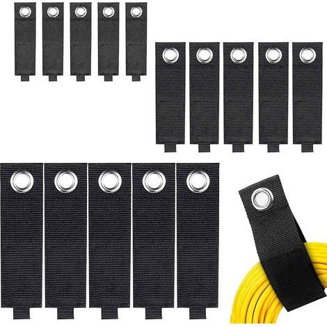 Hochleistungs-Aufbewahrungsgurte (15 Stück): Organizer für elektrische Verlängerungskabel, Befestigungsgurte für Kabelbündel, Kabelbinder für Kabel, Schläuche, Seile, Wohnmobile, Boote. (1/5)