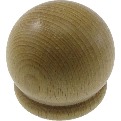 2 pomoli palla per bastone ø28mm - colore naturale.