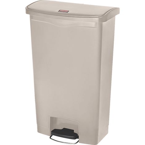 Poubelle à pédale frontale Rubbermaid beige 68L - 500 x 311 x 803 mm - SLIM JIM (1/5)