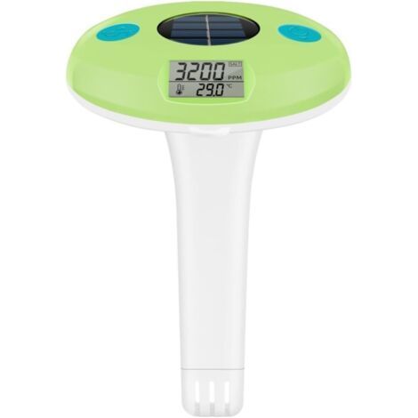 Thermomètre piscine solaire flottant, affichage numérique, facile à lire, IPX7, alimenté et à l'énergie solaire pour piscines, étangs, aquariums, bains de glace (1/5)