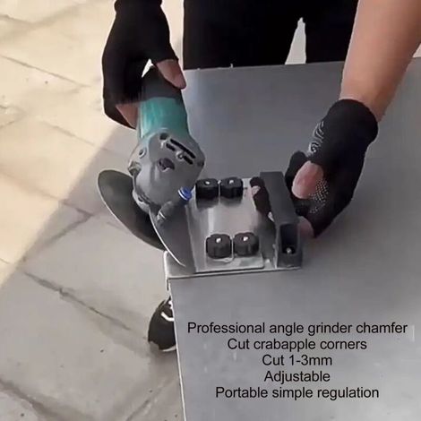 Support de meuleuse d'angle pour carrelage, coupe de chanfrein à 45 degrés, support réglable en acier inoxydable, pierre en céramique (1/3)