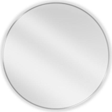 Mexen Loft specchio da bagno rotondo 80 cm, cornice inox - 9850-080-080-000-10 (1/5)