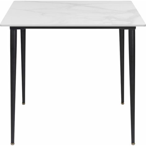 Square Bar Table 4 Seater Dining Table Breakfast Kitchen Home Restaurant Cafe, Bentley White