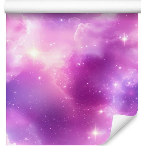 Carta da parati acquerello galassia lavanda, lavanda di montagna 50x1000 cm (1/5)