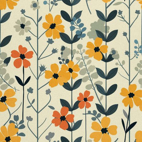 Tela decorativa para exteriores Oxford - Motivo floral I DX5562 (1/5)