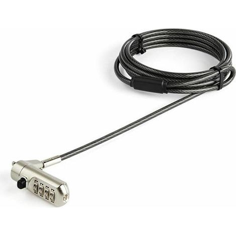 startechcom Câble de sécurité noir 2 mètres avec serrure