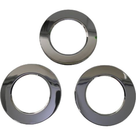3 Pezzi Coperchi Rotondi Argento Cromato Per Faretti Led FP8705W