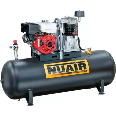 Nu Air – Compresseur d'air à piston thermique 270 litres – Moteur HONDA 11 CV – Pression 12 bar – Débit 57 m3/h pour chantiers extérieurs (1/3)