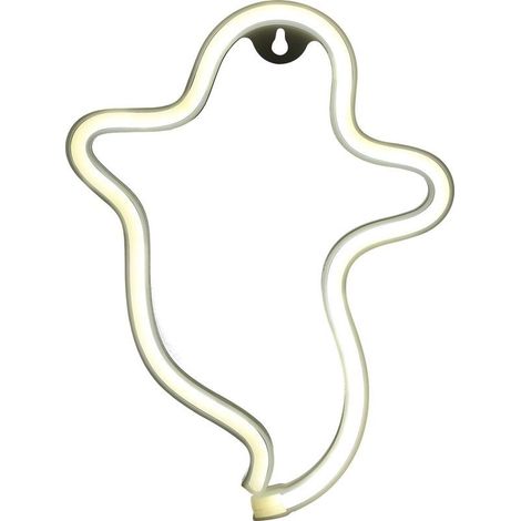 Fantôme Néon Lumière LED Innovante Décoration Fête Halloween Blanche (1/5)