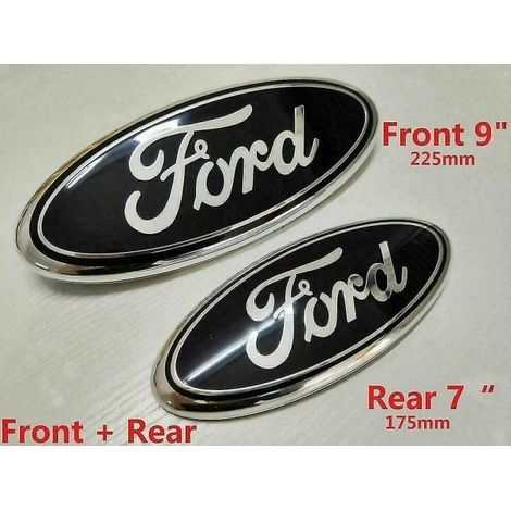 Emblème de calandre avant et arrière noir pour Ford Transit (2006-2014, Mk6 et Mk7)