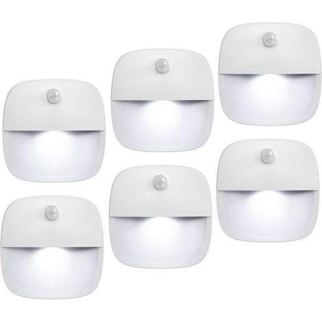 (Version améliorée) Lampe à détecteur de mouvement, veilleuse LED sans fil alimentée par batterie, applique murale, éclairage de placard, éclairage sûr pour escaliers, couloir, salle de bain, cu (1/4)