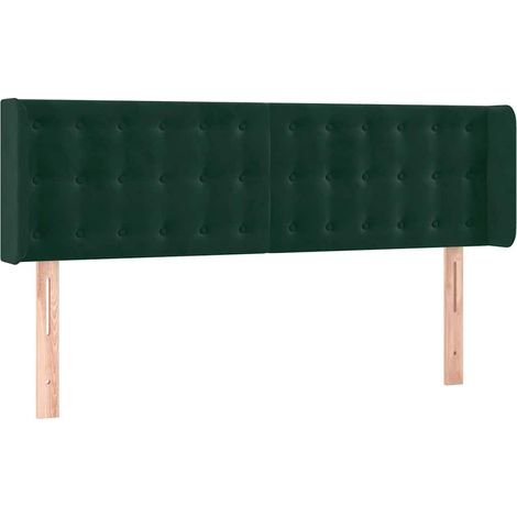 Maison Exclusive - Cabecero de terciopelo verde oscuro 147x16x78/ (1/5)