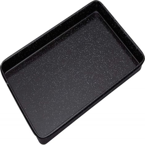 Bandeja De Horneado - Vidriada - Acero De 1 Mm - Compatible Con Inducción - 39 X 27 Cm - Negro - 1 Unidad (1/5)