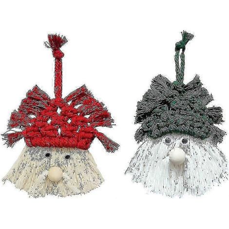 Ensemble de décorations de Noël, 2 décorations à suspendre, ornements de Père Noël BJB658 (1/5)
