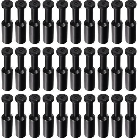 30 Pièces 8mm OD Obturation Pneumatique, Bouchons Raccords à Pousser, Lot de Bouchons d'obturation de Style Bouchon Pneumatique, pour Raccords de Raccordement de Tube de 8mm, Noir (1/5)