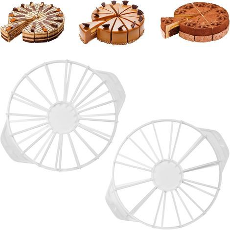 Set di 2 taglia-torte rotondi in plastica BOED - 10/12/14/16 - Aiuto per tagliare torte rotonde (1/5)