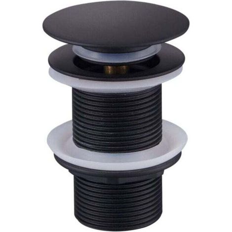UlisemBonde de Vidage Pop Up, Bonde Pop Up Sans Trop Plein, Universel Bonde de Lavabo Pop Up, Bonde Lavabo, Bonde de Vidange Lavabo, Bonde Découlement Noir pour Lavabo et Lavabo (1/4)