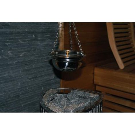 Nikkarien Sauna Aromaschale inkl. Metallkette aus Edelstahl 300 ml mit einstellbarem Tropfventil (1/5)