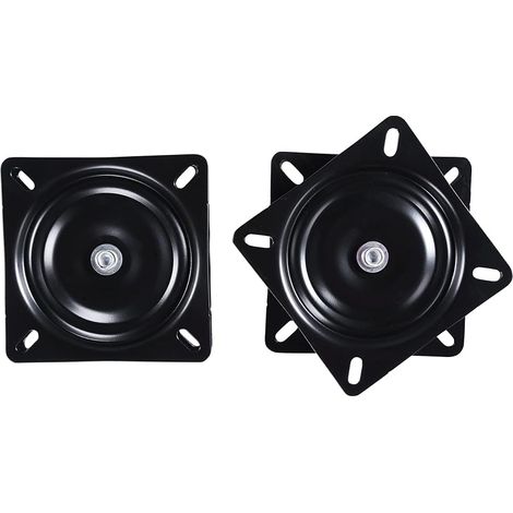 Lot de 2 plaques pivotantes de rechange de 25 cm pour tabouret de bar, plaque pivotante carrée à 360° pour fauteuil inclinable (1/5)
