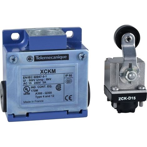 Schneider Electric – Interrupteur fin de course métal IP66 – Contacts 1NO+1NF à action brusque – Levier à galet pour environnements industriels (1/5)