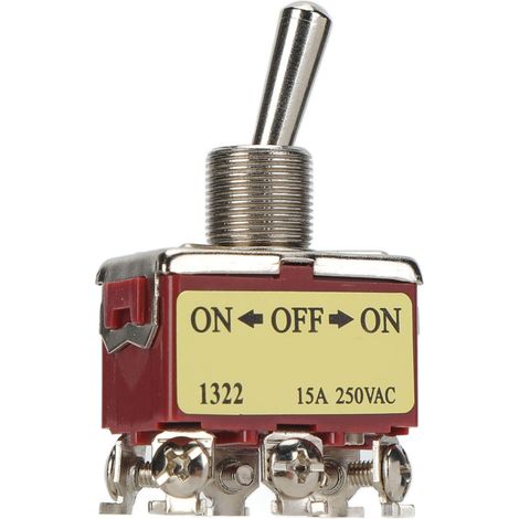20 interrupteurs à bascule à verrouillage automatique, 6 broches, 3 vitesses, connexion à vis, 250 V CA, 15 A (1/5)