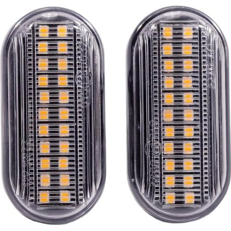 Clignotants latéraux dynamiques pour Indicateurs latéraux Pour Dacia Duster Dokker Lodgy Renault Megane 1 Clio 1 2 Kangoo Espace Smart Fortwo 453 (Blanc) (1/5)