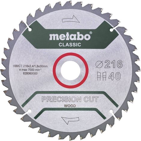 Metabo PRECISION CUT WOOD CLASSIC 628657000 Lama circolare 305 x 30 x 1.6 mm Numero di denti: 56 1 pz.