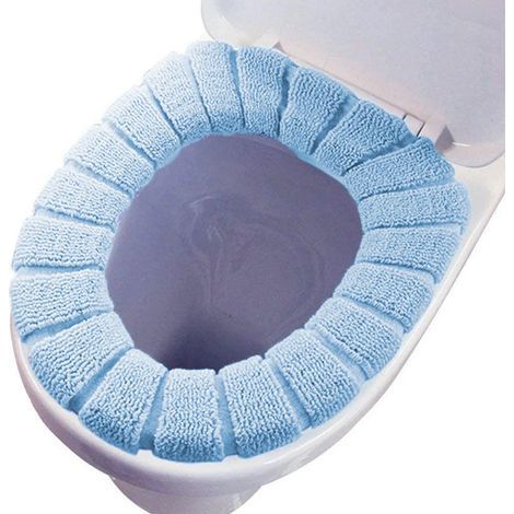 Set mit 4 beheizbaren Toilettensitzbezügen, waschbar, weich, dick und dehnbar. (1/5)