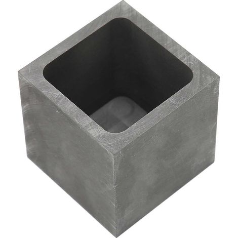 Creuset en graphite carré, graphite dense, robuste, durable, résistant à la corrosion, bonne conductivité thermique, moule à lingots en graphite (1/5)