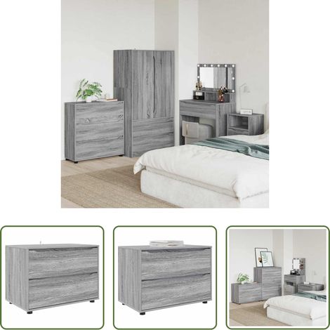 Holzschrank -  Aufbewahrungsschrank Graues Sonoma 80 x 48 x 57 cm (1/5)