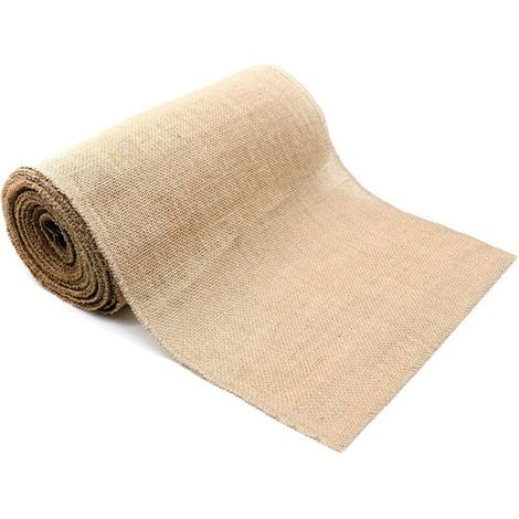 Chemin de Table en Toile de Jute, 30 cm x 10 m Décoration Vintage Chemin de Table Jute, Chemin pour Décoration de Table Jute Naturel, Toile de Jute Rouleau pour Mariage Baptême Festival Fête