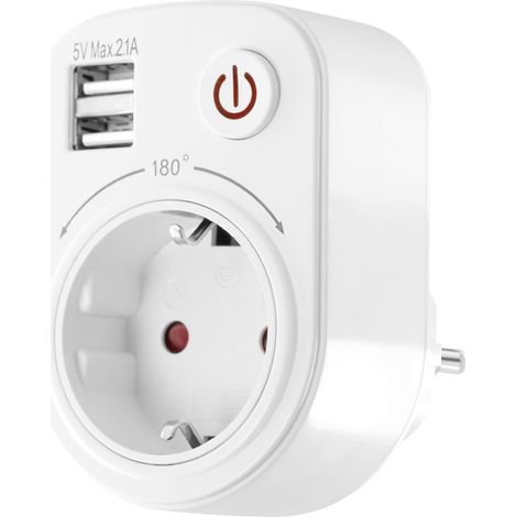 LEDmaxx 106649 Zwischensteckdose mit USB