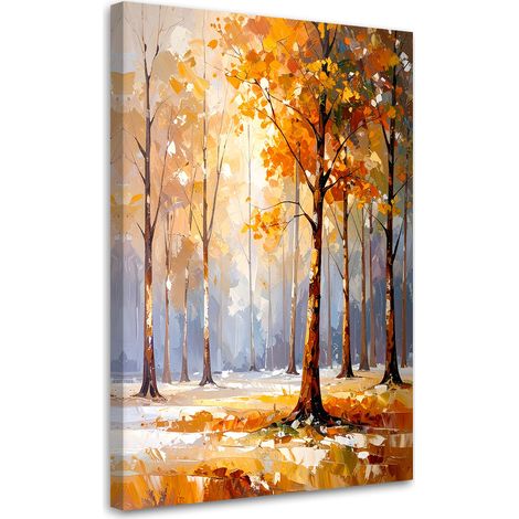 Quadro su tela, Paesaggio Alberi Bosco Natura - 80x120 (1/2)