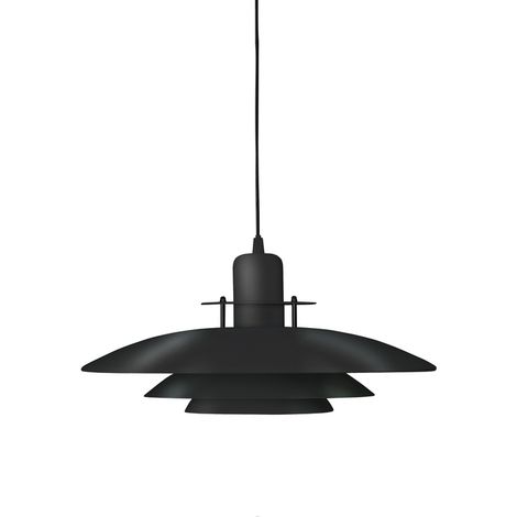 Primus Plafonnier Dome 43cm Noir 1x E27 (1/2)