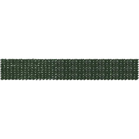 Pantalla de balcón con hojas Verde oscuro 500 x 75 cm