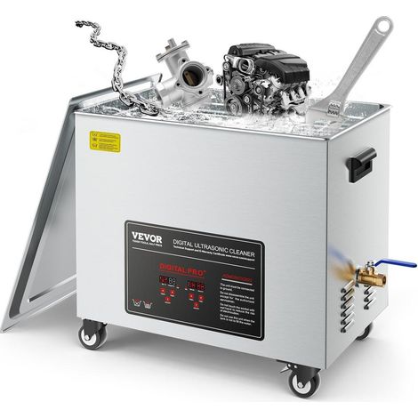 Pour mécanique et industrie dégraissage en profondeur bac à ultrasons 50 L 840 W appareil nettoyant inox 1500 W sur roulettes (1/5)