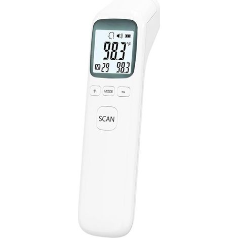 Thermomètre frontal et auriculaire, thermomètre numérique infrarouge pour enfant, adulte. Design gris, polyvalent et fiable. (1/5)