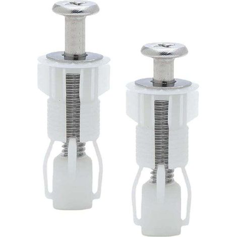 2 Pièces Fixation Abattant WC,Fixation Cuvette WC,Fixation Abattant WC Universel,pour Siège de Toilette,Matériau en Nylon(Style 2)