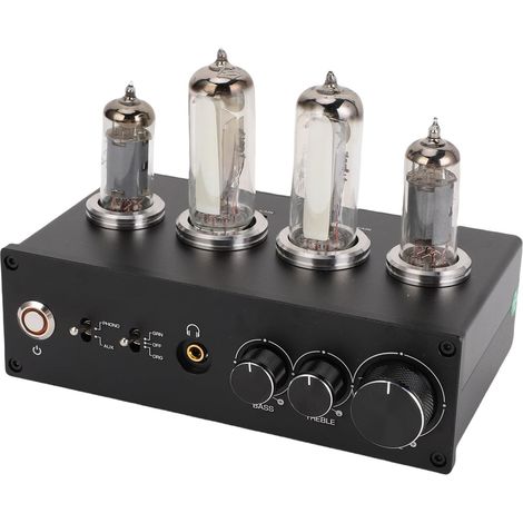 T9 Préamplificateur Phono MM à Tube pour Platine Vinyle avec Sortie Casque Contrôle Aigus Graves Ampli HiFi Tourne Disque Audio (1/5)