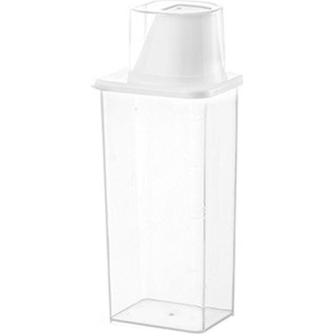 Bocal à céréales en plastique transparent hermétique récipient conservation alimentaire sèche rangement placard avec verre doseur pour farine sucre riz grains (1/4)