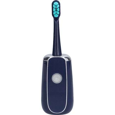 Brosse à dents électrique portable rechargeable par USB, étanche IPX7, à ultrasons, avec boîte de stérilisation (bleue) (1/5)