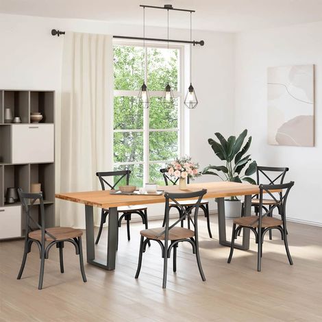 Maison Exclusive - Esstisch Beine V-Form 2 Stück Anthrazit 70x(72
