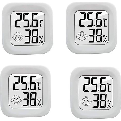 Mini termometro e igrometro digitale LCD per interni, monitor di temperatura e umidità ambiente per cameretta, studio e cantina. (1/4)