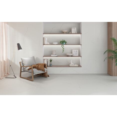 Provins – Baldosa porcelánica efecto mármol · interior - Plata - 60x120 cm Pulido - Caja (1/5)