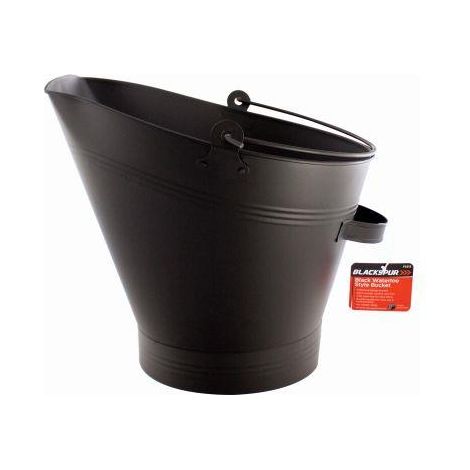 Black Coal Bucket Fireside Accessories Kindling Log Coal Fuel Storage Scuttle