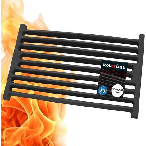 Hochtemperaturbeständiger quadratischer Kaminrost aus Gusseisen für Ofen und Kamin (1/5)