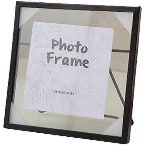 Dekoratives Glas-Fotodisplay für Trockenblumen, Metallposter, ideal für Schlafzimmer, Büro und Schreibtisch – Geschenkidee-S Black (1/5)