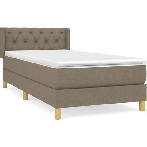 Maison Exclusive - Cama box spring con colchón tela gris taupe 80 (1/5)