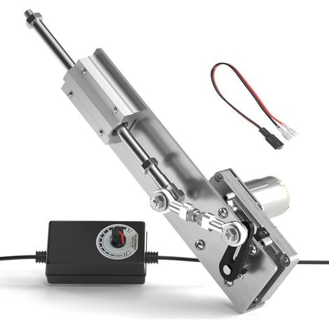 Actionneur Linéaire à Cycle Alternatif DC 12V, Moteur à Piston Alternatif Course 2-8cm, Entraînement Linéaire Linear Actuator 95RPM, Moteur Télescopique Réglable avec Régulateur de Vitesse (1/5)